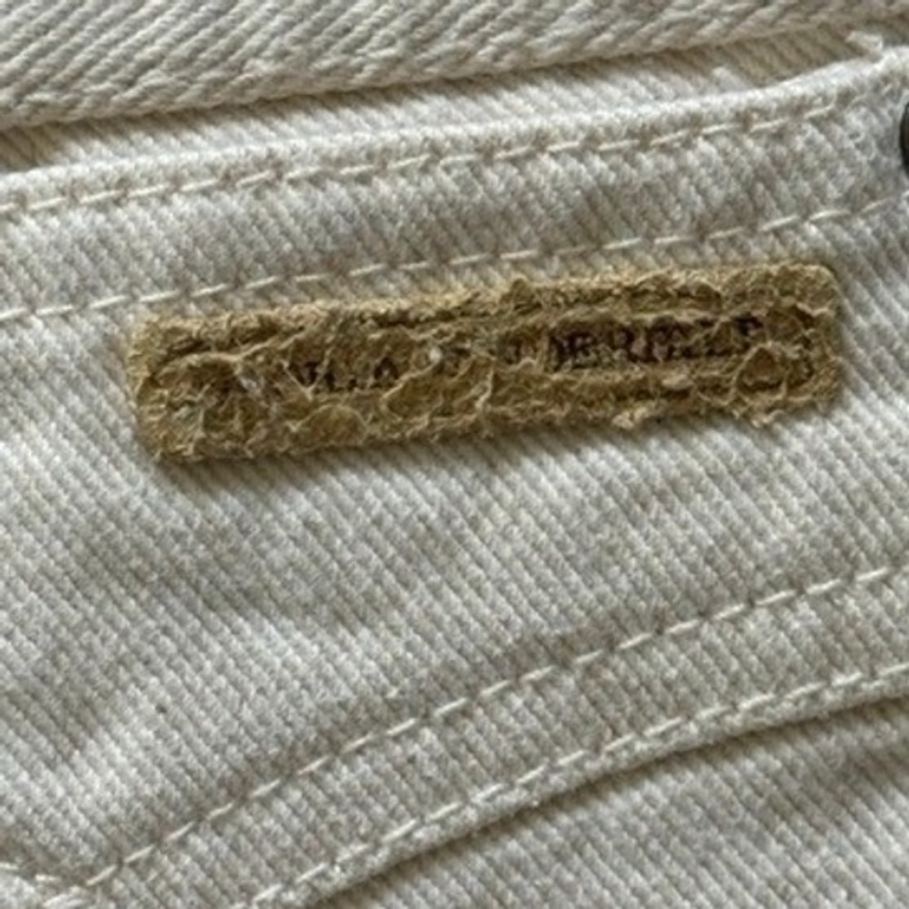 Gloria Vanderbilt Jeans Cream High Rise Straight Leg Women Size 7 WT - Picture 8 of 9